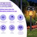 Qualirey 4 Pcs Solar Mosquito Zapper Outdoor Waterproof Solar Powered Bug Zapper Outdoor Mosquito Killer Lamp Trap Repellent Light for Garden Yard Insect (Purple and Flame Light,Black)