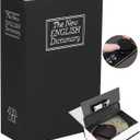 Book Safe With Combination Lock, ALLOMN Dictionary Hidden Safe with 3 Digit Combination Locks, Portable Safe, Book Safe Lock Box for Cash, Jewelry,Fireproof and Waterproof (Password Black, smell)