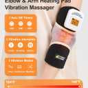 CAMECO 2-in-1 Cordless Elbow Massager with Heat for Tennis Elbow & Tendonitis Pain Relief, 5000mAh Battery & 104-140 Arm Heating Pad Sleeve with Vibration, Rechargeable Heated Elbow Wrap Brace