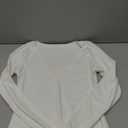 EasyGala Womens Deep V Neck Long Sleeve Shirts Sexy Slim Fit Tops Basic Tees Spring Outfits Fashion Clothes 2026 White S