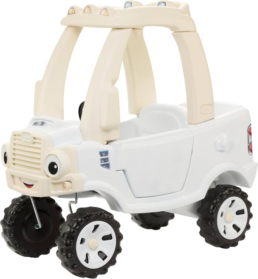 Little Tikes Cloud Collection Cozy Truck – White, Classic Foot-to-Floor Ride-On Truck for Toddlers with Sturdy Wheels, Easy-Grip Steering, Durable Indoor/Outdoor Design, Fun Interactive Features