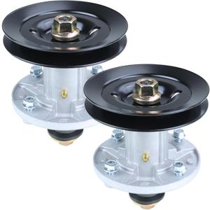 GELASKA 2 Pack AM136733 Spindle Assembly with M151720 Pulley Replaces John Deere AM137483 Spindle, AM143469 Spindle AM134292 AM137097 UC26511 for John Deere X300 Spindle, John Deere Z225 Spindle
