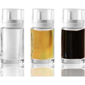 3-Pack Leakproof Small Glass Oil and Vinegar Dispenser Bottles - Perfect for Kitchen Use - 3.38oz Each