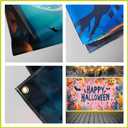 Pink Halloween Decor Happy Halloween Kids Banner, 4x6 ft Night Party Decorations, Spooky Indoor Ghost Banner (Orange Pumpkin)