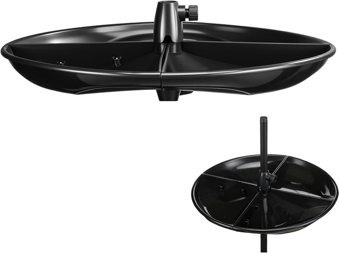 Geelin 21'' Plastic Bird Seed Catcher Tray for 1'' Outdoor Pole Feeders, Removable Bird Seed Catcher Tray for Hummingbird Bee Feeders Outdoors, Backyard, Garden, Not Included Pole