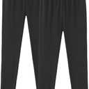 Girls'Leggings Comfortable Stretchy Footless Girls Pants Kids Soft Pull On Warm Tights Black Black for 11-12Years