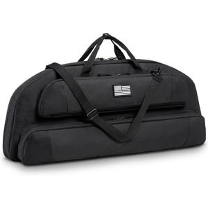 CVLIFE 37" Compound Bow Case, Bow Bag Soft Bow Case Arrow Case, Lightweight Archery Case with Backpack Strap and Arrow Pocket Padding for Hunting Protection (Black)