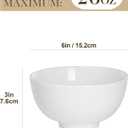 MALACASA 26 Oz Porcelain Soup Bowls Set of 4, White Ceramic Bowls for Kitchen, Cereal Bowl for Oatmeal, Fruit, Salad, Ramen and Rice Bowl -Dishwasher & Microwave Safe Bowls