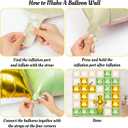 Xqumoi Religious Square Foil Balloons Wall Backdrop - 36pcs God Bless Baptism Wall Backdrop Balloon Garland Kit, Gold Cross & Eucalyptus Decor for First Communion Baby Christening (Sage Green)