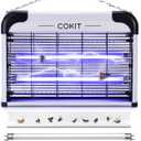 Bug Zapper Indoor 20W Electric Insect Killer with Bug Collection Tray, Fly and Mosquito Killer for Home, Kitchen, Garage, Patio, Includes 2 Extra Replacement Bulbs