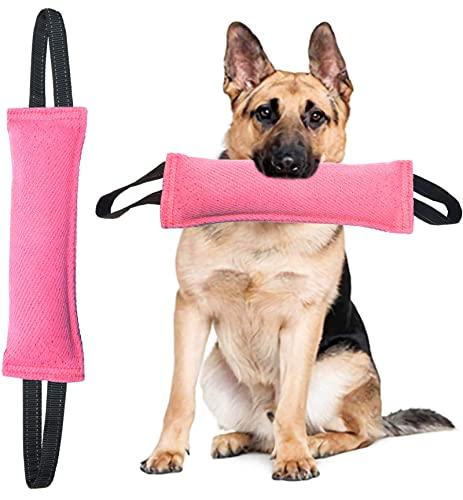 Clysoru Tug of War Dog Toy Bite with 2 Strong Handles Made of Durable Tear Resistant Strong Stitches