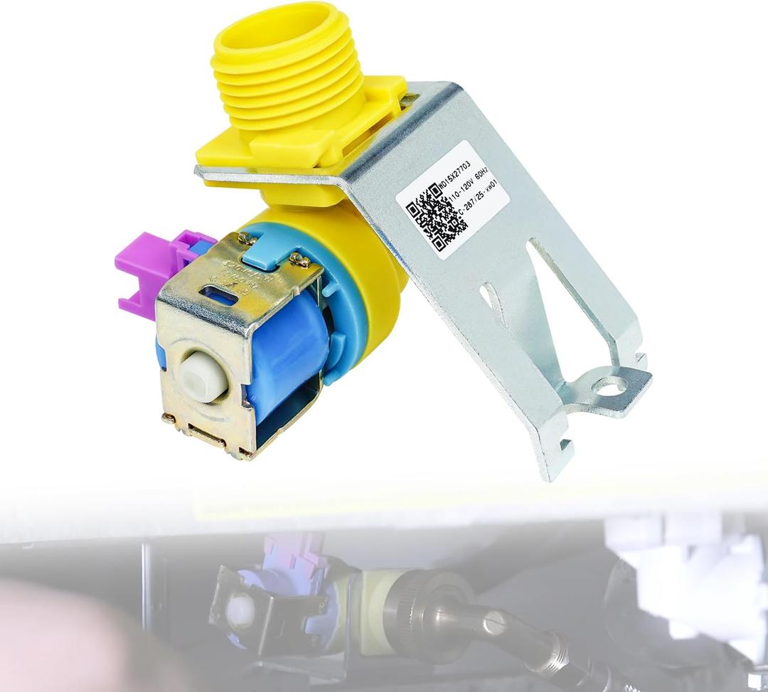 WD15X27703 Dishwasher Water Valve Assembly Compatible with GE, Hotpoint, RCA, Kenmore, Sears Dishwasher, Water Inlet Valve Replaces AP6994873, PS16219694, 265D3719G002