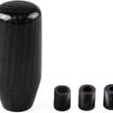 RYANSTAR Universal Gear Shift Style Knob,Car Modified Carbon Fiber Stand Head Manual Transmission Shift Lever Knob Head Wave Stick Shift Knob (Black)