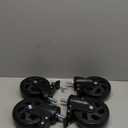 Caster Wheels 4 Inch, Swivel Threaded Stem Casters Set of 4 Heavy Duty 2000lbs, 3/8" -16 x 1 (Stem Diameter 3/8", Stem Length 1") Locking Casters Wheels Black