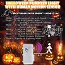 Halloween Pumpkin Decorations Collapsible with Motion Sensor Spooky Music 6 Mode, 3.3 FT Pumpkin Lights 50 LED Light Up Jack O Lantern for Indoor Outdoor Porch Garden Yard Halloween Horror Party Decor
