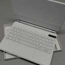 For iPad (A16) 11th &10th generation Case with Keyboard, Backlight Multi-Touch Trackpad for iPad 11th Gen 2025 11 inch&10th Gen 2022 10.9 inch, Magic-Style with Floating Cantilever Stand, T-White