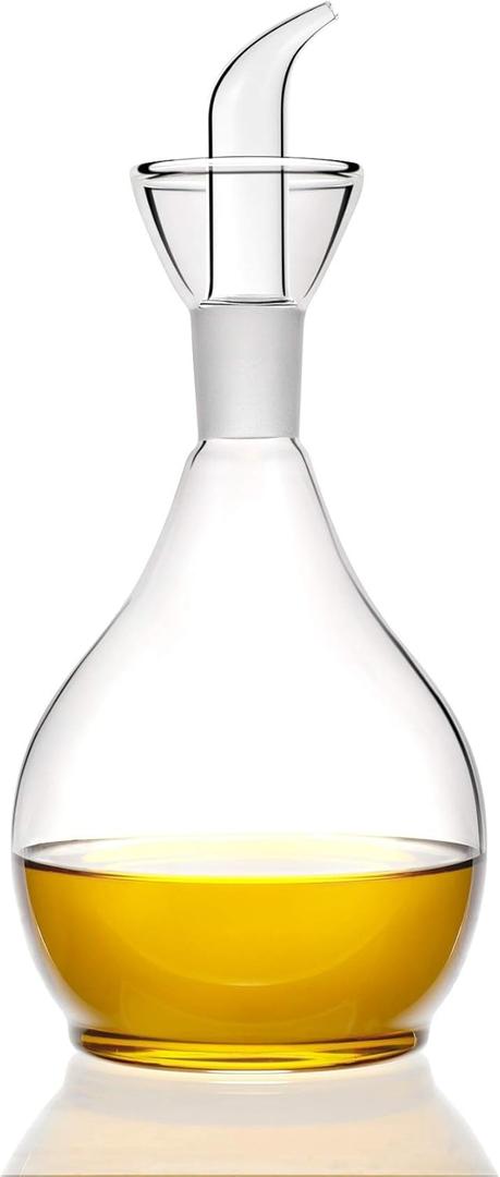 HAIZEEN 18ounce/ 550 ml Olive Oil Dispenser Oil Bottle Glass with No Drip Bottle Spout (18.6 Ounces)