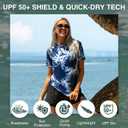 Kanu Surf Women's Breeze UPF 50+ Short Sleeved Active Rashguard & Workout Top (Blue, M)