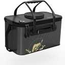 Fishing Bucket Foldable， 6Gallon/8Gallon/10Gallon,Live Fish Container Multi-Functional Live Fish Bait Bucket,for Fishing, Camping, Moving