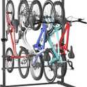 TORACK Garage Freestanding Hanging Bike Stand for Garage, Heavy Duty 5 Bikes Vertical Bike Storage Stand Floor Bike Storage Rack