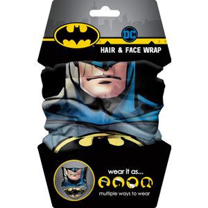 Spoontiques Batman Hair Wrap - Multifunctional Bandanna, Headband, Hair Tie, Gaiter, and Scarf