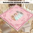 Preppy Pink Cute Dog Paw Print Mahjong Mat 31.5x31.5 Inch, Non-Slip and Noise Reduction Mah Jong Table Mat Cover Gifts for Mahjong Lovers Poker Board Games Dominoes
