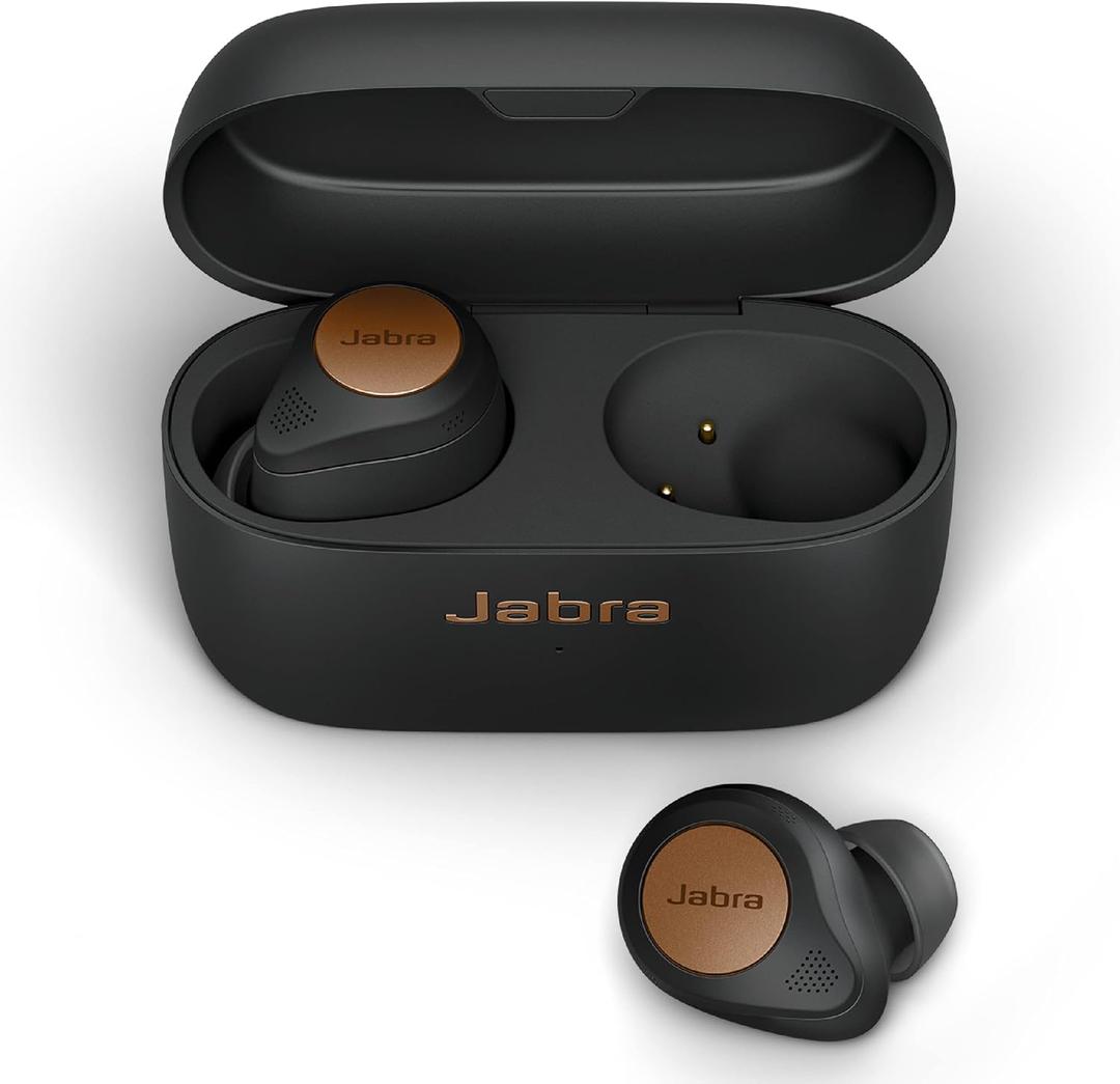 Jabra Elite 85t True Wireless Bluetooth Earbuds, Copper Black  Advanced Noise-Cancelling Earbuds with Charging Case for Calls & Music  Wireless Earbuds with Superior Sound & Premium Comfort