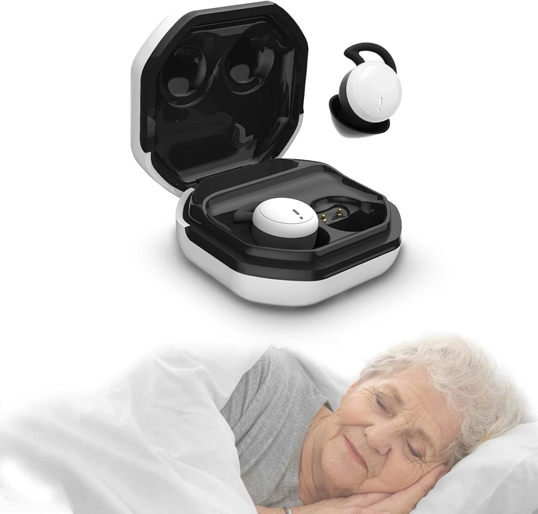 Sleep Earbuds Wireless Bluetooth Sleep Earbuds for Side Sleepers Soft Noise snoring Sleep Buds Flat Earbuds for Sleeping Painless Improve Sleep for Small Ear (Black)
