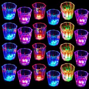 Esdabem Light Up Shot Glasses Set of 16 Party Favors Adults Funny Shot Glasses Led Shot Glasse Glow in the Dark Party Shot Glass Party Cups Decorations for Birthday Wedding Bachelorette Parties