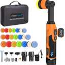 Protmex Cordless Mini Buffer Polisher - 1.2/1.6/2 Inch Car Polisher w/ 8 Variable Speed 2500-6000RPM - RO/DA Car Polishing Machine w/ 22 Pads - Small Polisher for Car Detailing Polishing Waxing1
