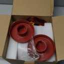 Hummingbird Feeder 2pack-14Ounces5 Feeding Ports Glass Hummingbird feeders for Outdoors,Wide Mouth for Easy Filling/CleaningHanging for Garden Backyard Decor, Includes Ant Moat (Red)