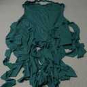 Ecirod Womens Summer Ruffle Fringe Mini Dress Sexy Halter Backless Cocktail Party Short Bodycon Tassel Dresses Green 2, M