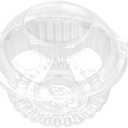 iCHONY Individual Cupcake Container  100pcs Cupcake Holder Plastic Disposable Clear Dome Single Cupcake Carrier Holder Muffin Individual Small Container Cases Box Cups