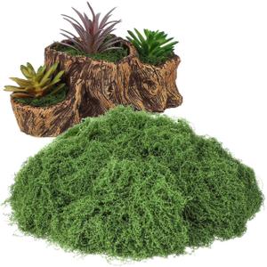 NUOBESTY Faux Moss for Plants Indoor Artificial Green Moss 4.72X4.72 Inch Maintenance-Free Planter Decor for Fairy Garden Wedding Table Centerpiece