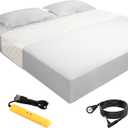 Grounding Sheet for Bed 90% Organic Cotton+10% Pure Silver Fiber, Grounding Fitted Sheets for All Mattress Sizes, with Static grounding Cord and Test Pen (White, 105 * 23inch)