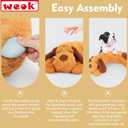 WEOK Heartbeat Puppy Toy, Comfort Cuddler Pillow, Dog Anxiety Relief Calming Aid,Heartbeat Stuffed Toy for Dogs,Puppy Heartbeat Toy Sleep Aid,Dog Heartbeat Toy for Pet