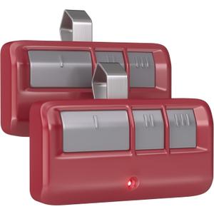 2 for Chamberlain LiftMaster Craftsman Garage Door Opener Remote 893LM 893Max 971LM Universal, Red
