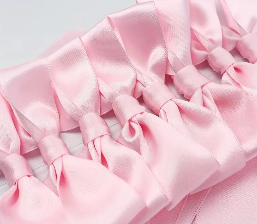 2 x Pink Bow Garland, Pink Bow Decor Birthday, for Wedding, Baby Shower, Celebracion Decor