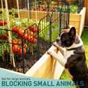 Goovilla Garden Fence, Total 25ft(L) x 21in(H) Garden Fencing Animal Barrier, 25 Pcs Rustproof Metal Wire No Dig Fence Panels, Black Decorative Garden Fences and Borders for Dogs, Flower Bed, Patio