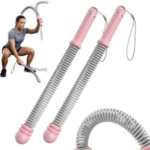 2pcs Adjustable Ropeless Weighted Cordless Battle Ropes for Home Gym(Pink)