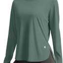 Women's Sun Shirts UPF 50+ Long Sleeve UV Protection Shirt Lightweight Quick Dry Workout Hiking Tops for Women (XX-Large, Malachite Green)