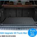 Powerty Cargo Mat for BMW X5 2019-2025 2026 Trunk Mat TPE All Weather Cargo Liners Heavy-Duty Trunk Liners BMW X5 Without Optional Luggage Kit Accessories (Not for Hybrid and 7-Seats)