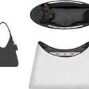 GIVLEFLY Purse Organizer Insert Fit for BROOKLYN 39 Tote Bag Organizer Insert with Cup Holder, Light Weight Purse Liner with Built-In Zipper Pocket (Dark Gray Lining,Large) (Dark Grey Inner)