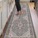 DEXI Anti Fatige Cushioned Kitchen Floor Mats Non Slip Runner 24x87, Grey, 87"L x 24"W x 0.4"Th