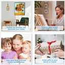 ARTISTKISS 4 Pack Paint by Numbers for Adults with Framed Canvas - with Wooden Easel,Van Gogh Paint by Number on Canvas, DIY Acrylic Oil Painting Kits with Brushes for Home Wall Decor 8x12in (MT0019)