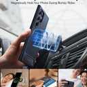 TORRAS Strong Magnetic & Seamless Stand for Samsung Galaxy S24 Ultra Case, Fit for MagSafe, Mil-Grade Drop Protection, Kickstand for Samsung Galaxy S24 Ultra Case, Translucent Back/Black Edge