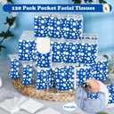 120 Pack Pocket Tissues Travel Size, 3-Ply Facial Tissue Packs, 1200 Sheets Unscented Small Mini Individual Portable Tissues with Embossed Design for Purse, Travel, Party, Holiday