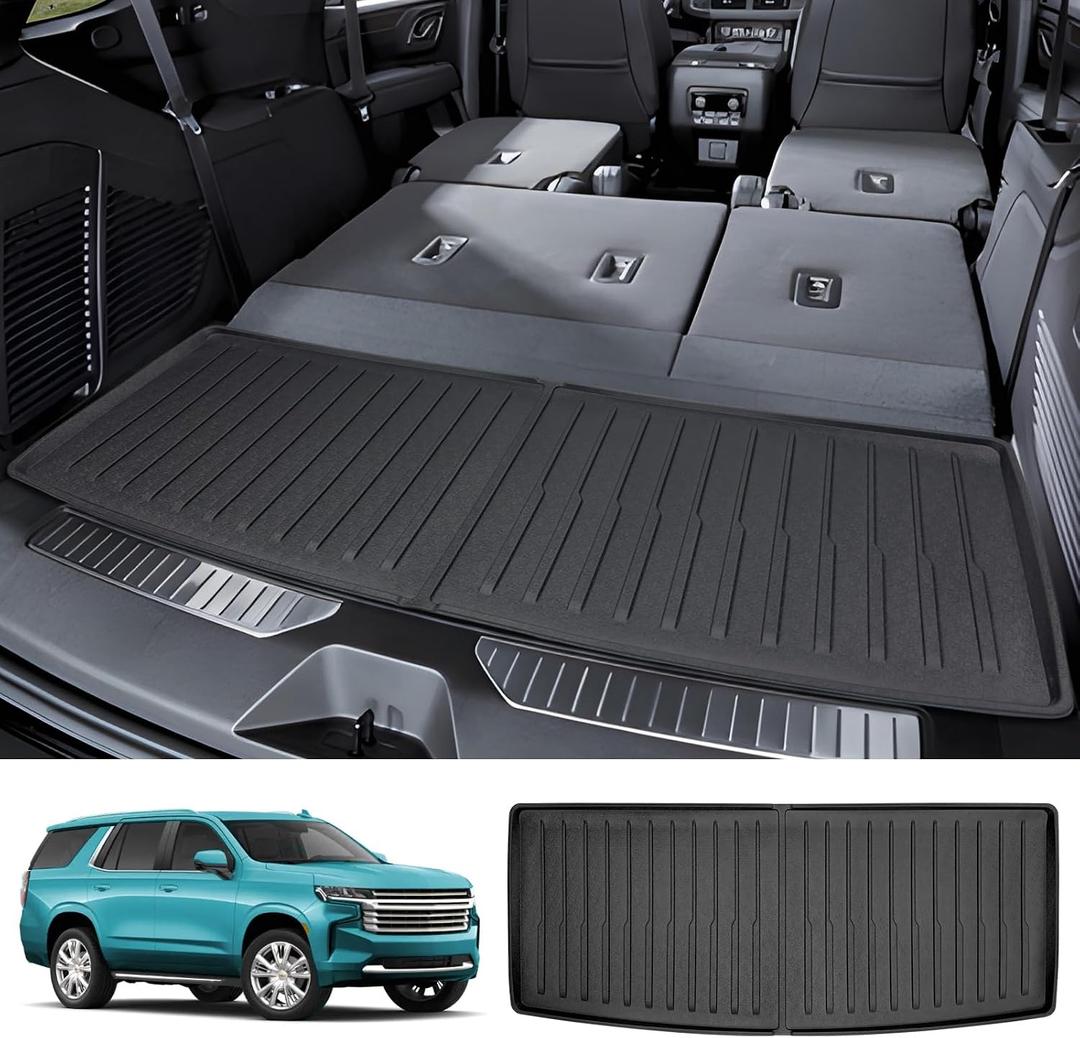 Rear Cargo Mat for 2022-2025 Chevy Tahoe/GMC Yukon Trunk Liner All Weather Protector Trunk Mat for 2022 2023 2024 2025 Chevrolet Tahoe/GMC Yukon Accessories