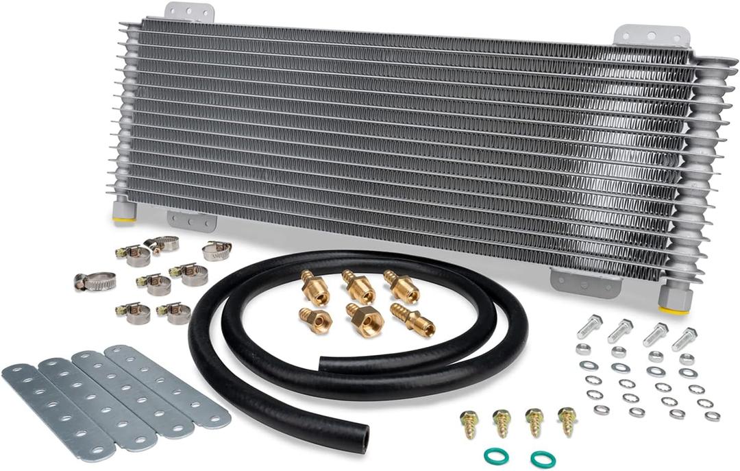 40k Transmission Oil Cooler lpd47391 Compatible with tru Cool Heavy Duty 40,000 GVW Max - Low Pressure Drop Trans Cooler (Silver) 40k Transmission Oil Cooler lpd47391 Compatible with tru Cool Heavy Duty 40,000 GVW Max - Low Pressure Drop Trans Cooler (Silver)