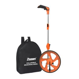 Zozen Distance Measuring Wheel, Measure Wheel in Feet and Inches, Collapsible/Mechanical/One Key to Reset/Kickstand to Keep Stand/Starting Point Arrow and Carrying Bag, Adapt to Various Roads.